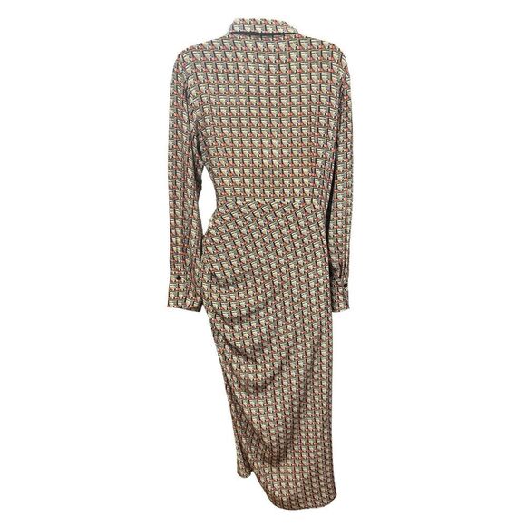 Le Superbe Faux Wrap Dress in Geometric Print NWT Size 4 - Picture 3 of 5